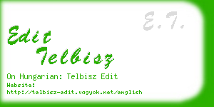 edit telbisz business card